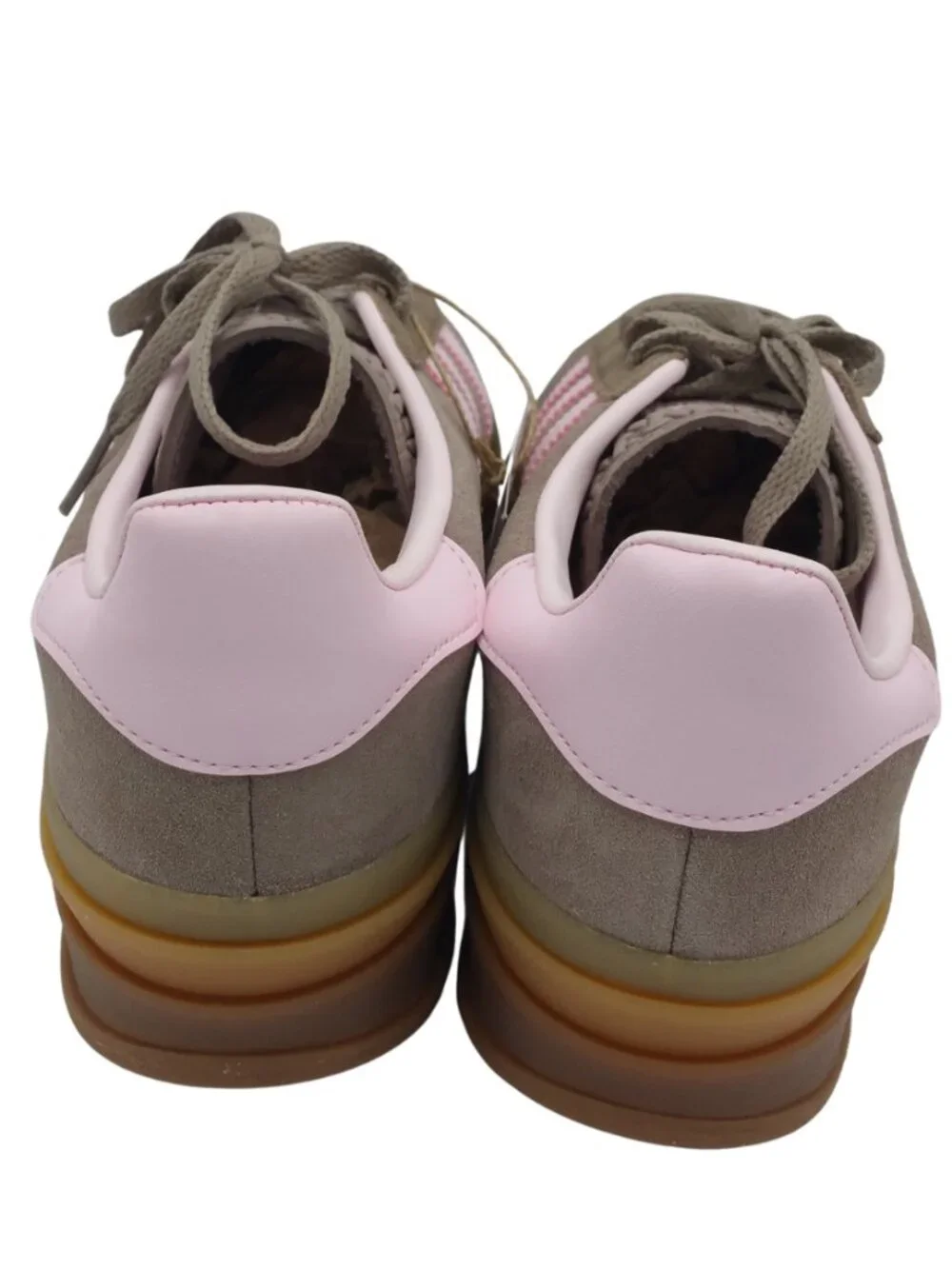 adidas Gazelle Bold Platform Sneakers Trace Brown Clear Pink Women's 8.5 - NWOB